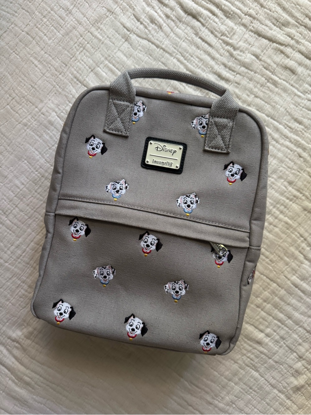 Disney Gray Kids Backpack with 101 Dalmatians Faces